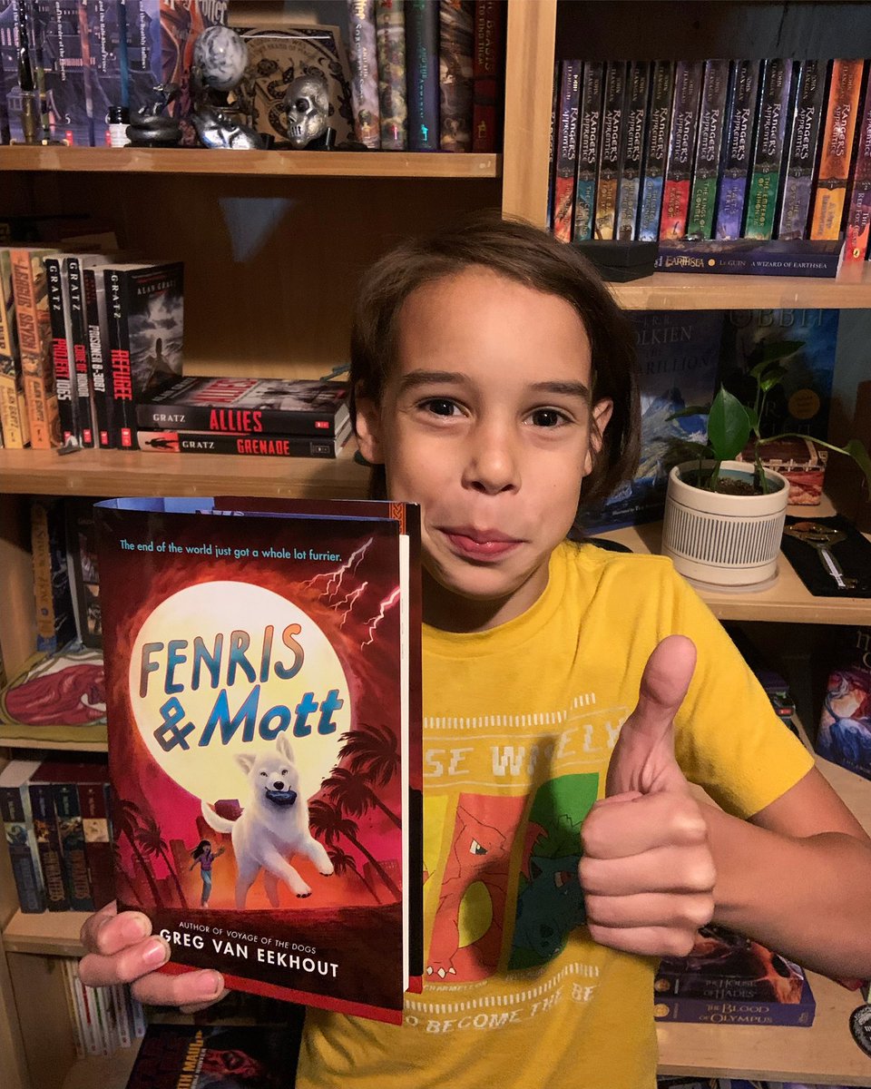 GidsterReviews's tweet photo. Tonight we finished Fenris &amp; Mott 
by @gregvaneekhout 👍🏼
Super funny, creative take on Norse Mythology that I had a great time reading to my little brother Jedi.  Thanks #OwlCrateJr https://t.co/nydtB5z9ta