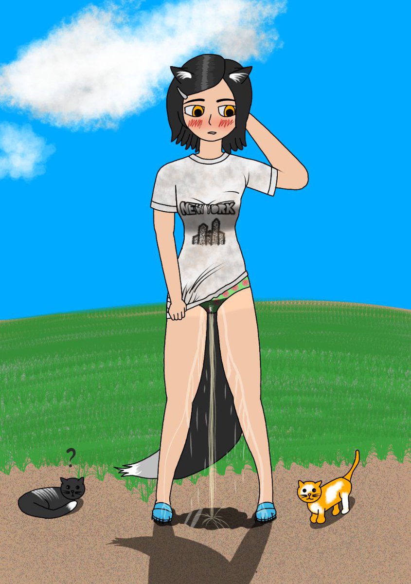 omorashifox's tweet photo. I made it in summer. Okaay. I can better. I wanted to 3 kittens. Yes, it's my OC, thank for attention.

#omorash #omorashiart #wettingherself #peepanties #wetting https://t.co/gJt4rHkCAn