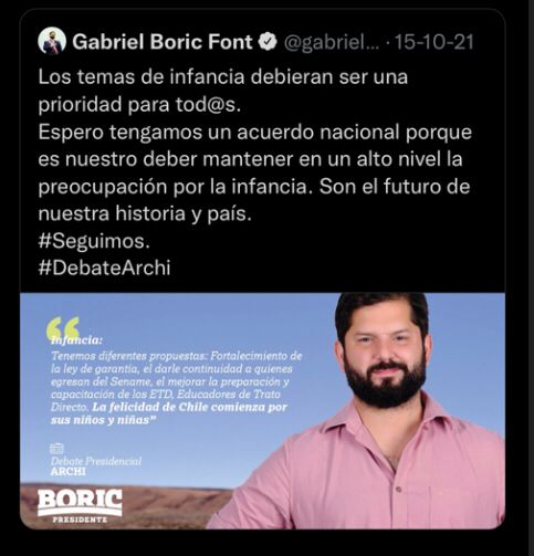 ArancibiaGiss's tweet photo. #PostnatalDeEmergencia 

Bueno y que le paso @gabrielboric  porque cambio tanto su discurso ahora??? https://t.co/RgLfYpiBbA