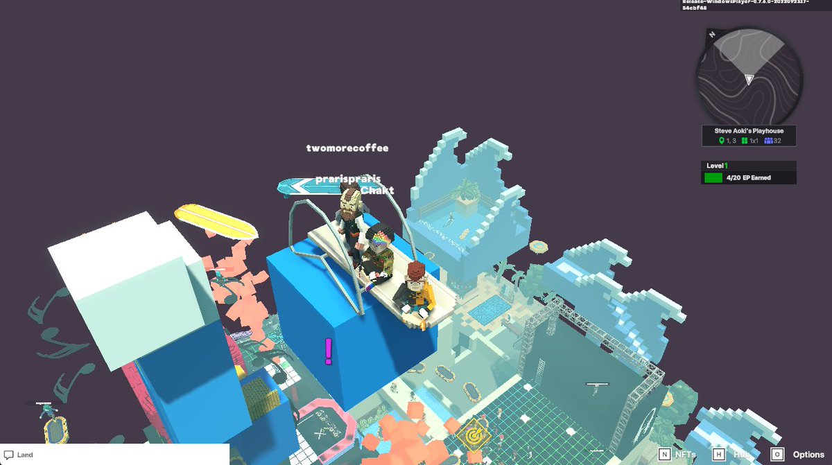 aofa01757's tweet photo. @TheSandboxGame @steveaoki I just participated in the #SandboxAlphaS3Giveaway for a chance to win 500 SAND! Found the high diving board in @steveaoki's Playhouse, check out my screenshot below!
👇

iam sit with my friends https://t.co/8595EOYF7f