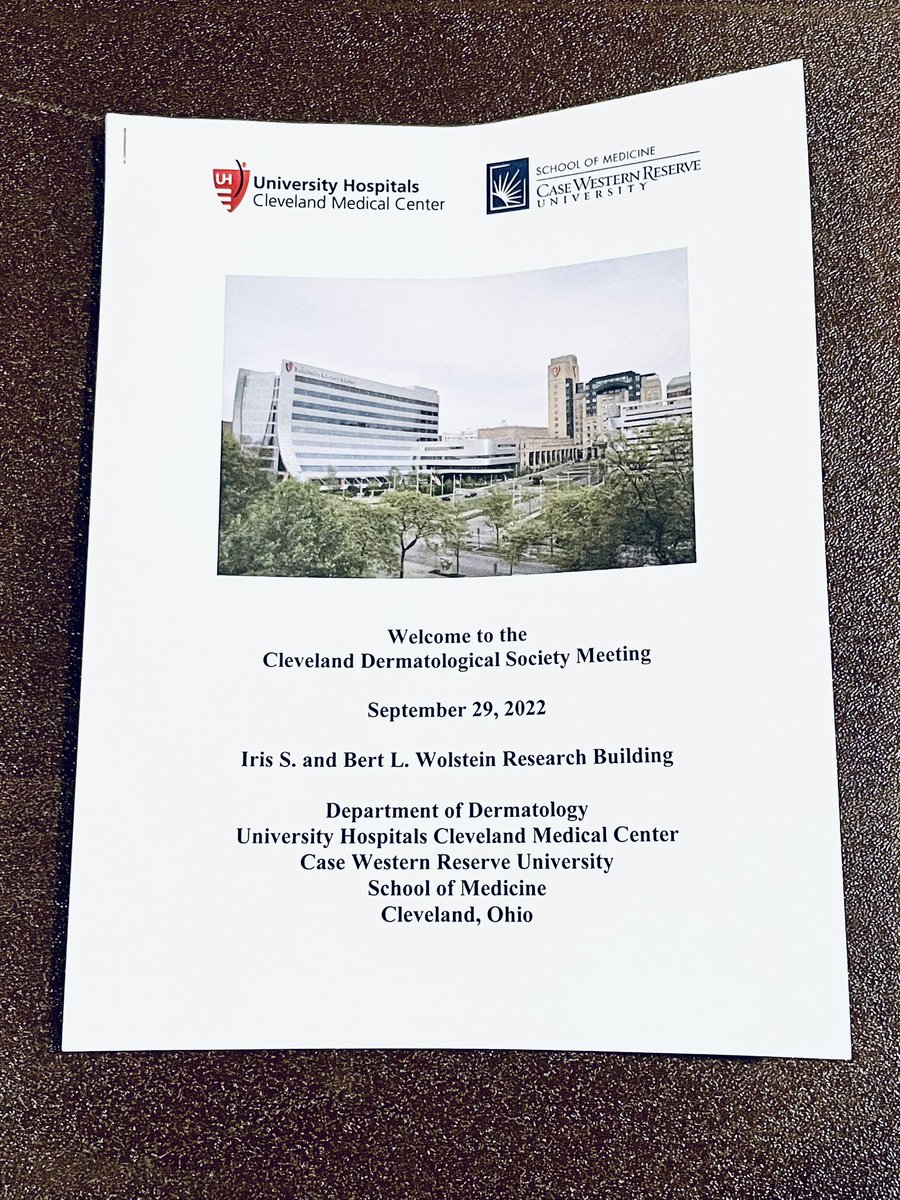 idytam's tweet photo. First in-person Cleveland Dermatology Society Meeting since 2019! Kicking it off @UHCMCDerm #MedTwitter #Dermtwitter https://t.co/mSBgj2FmEj