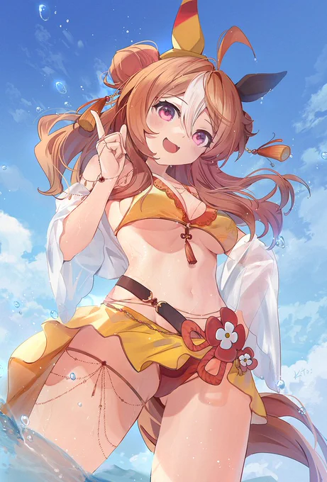 #今月描いた絵を晒そう 見ていただきありがとうございました!夏じゃなくても水着絵を描き続けます 