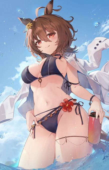 #今月描いた絵を晒そう 見ていただきありがとうございました!夏じゃなくても水着絵を描き続けます 