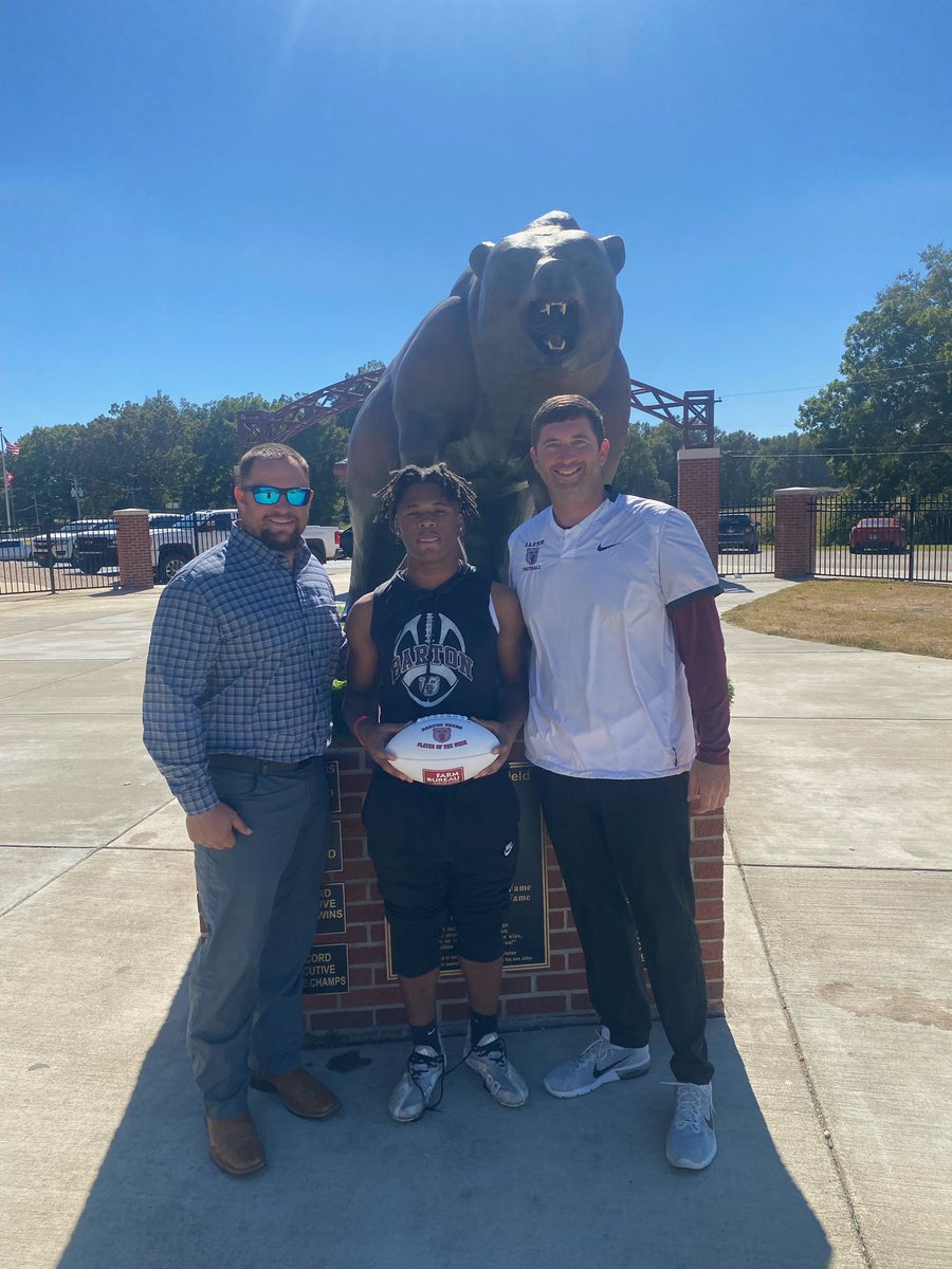 AdamsCoachs's tweet photo. Congrats @Johnson3Tay for being named Farm Bureau Player of the Week! https://t.co/U5YH1WUe8j