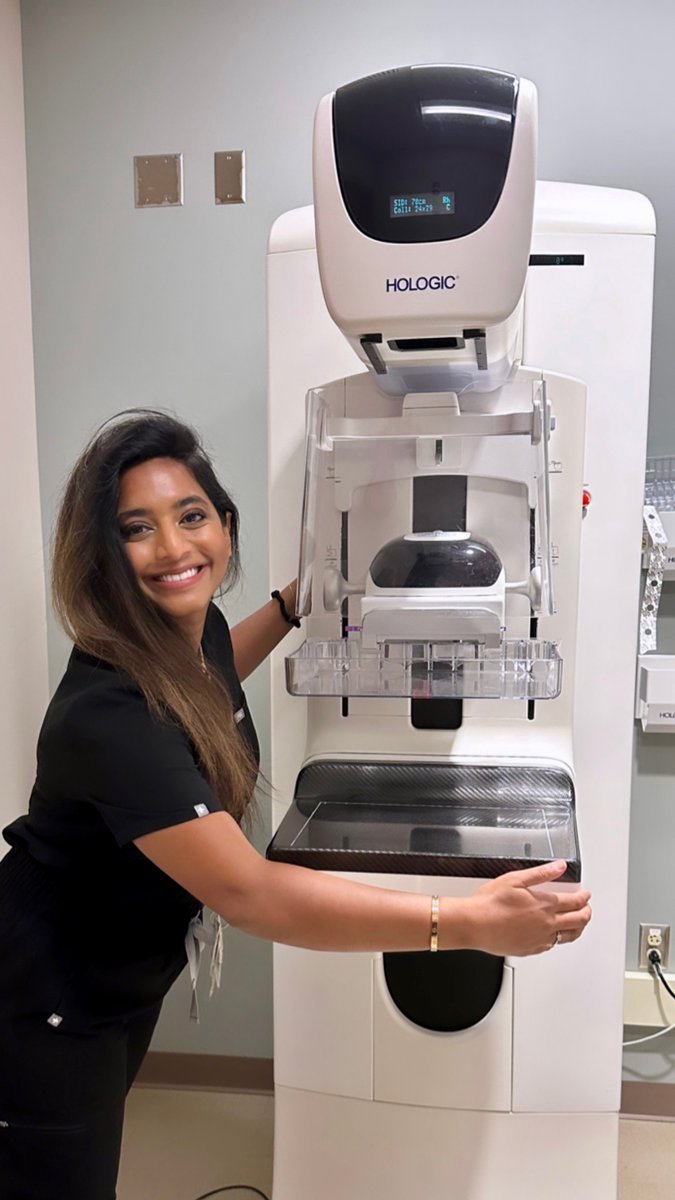 CharmiMD's tweet photo. October #breastcancerawarenessmonth is here!! Remember to schedule your mammogram if you are 40 and older or earlier if you are higher risk! Your local #radiologist will be happy to interpret it! 💓🎀 #medtwitter #bcam 
(friendly mammo machine below) https://t.co/ODyoLbz8bB