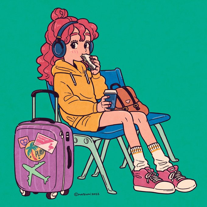 「rolling suitcase shoes」 illustration images(Latest)