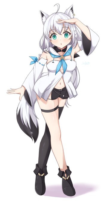 どこを見てんだよ?
#絵フブキ 