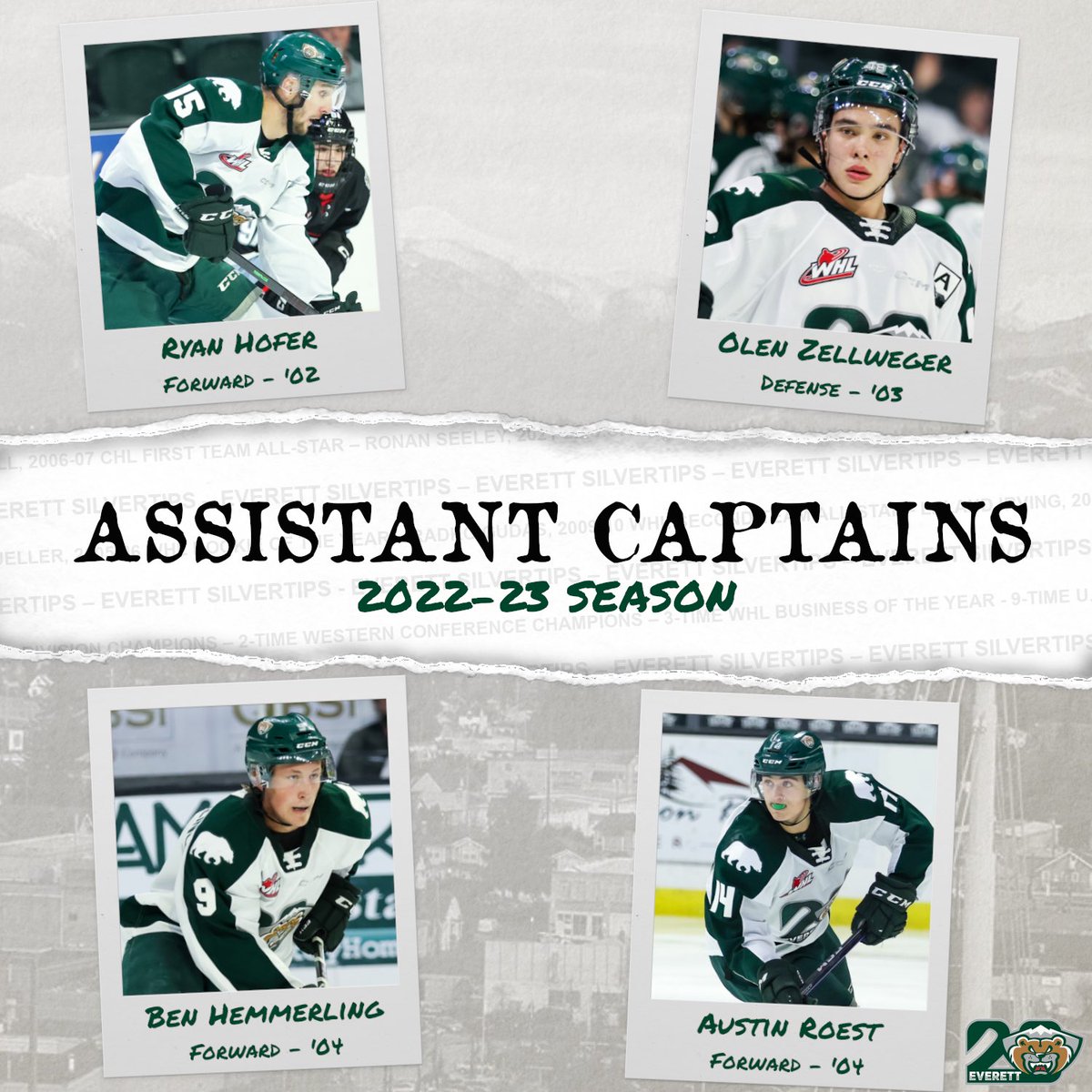 we have an ‘A’nnouncement!

We’ve named four assistant captains for 2022-23: Ryan Hofer, Olen Zellweger, Ben Hemmerling and Austin Roest.

#ForEverett 

📰: everettsilvertips.com/article/silver…
