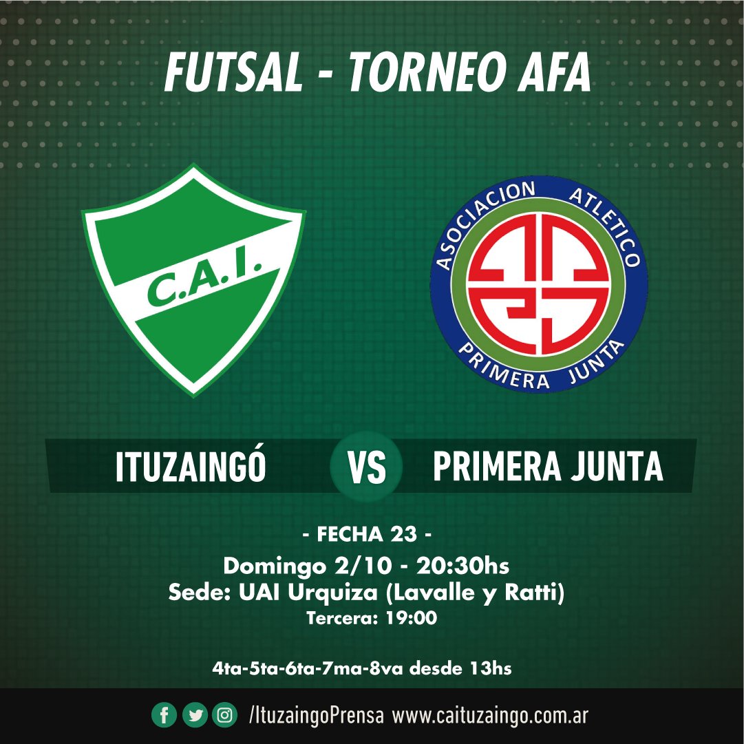 ⚽️ Este domingo recibimos a <a href="/AAPrimeraJunta/">A. A. Primera Junta</a> por la fecha 23.

🎟️ Entrada: $500

#VamosVerde 💚