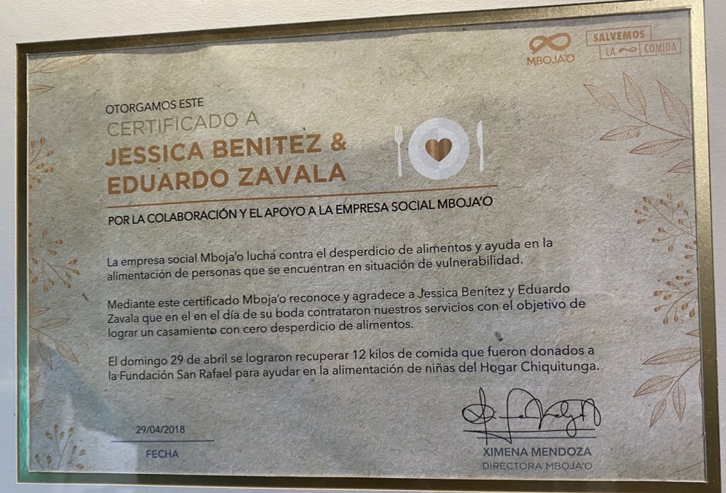 Si Tenes un evento, como una boda, cumpleaños, fiesta de fin de año, etc. Contrata a <a href="/mbojao/">Mboja'o</a>, para que el excedente llene la panza de otras personas, como lo hicimos con <a href="/jessybtz/">Jessica</a> el día de nuestra boda