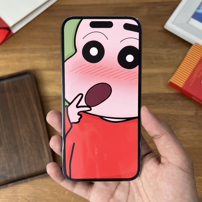 動態島變蠟筆小新眉毛網民自製牆紙超有趣 香港unwire Hk