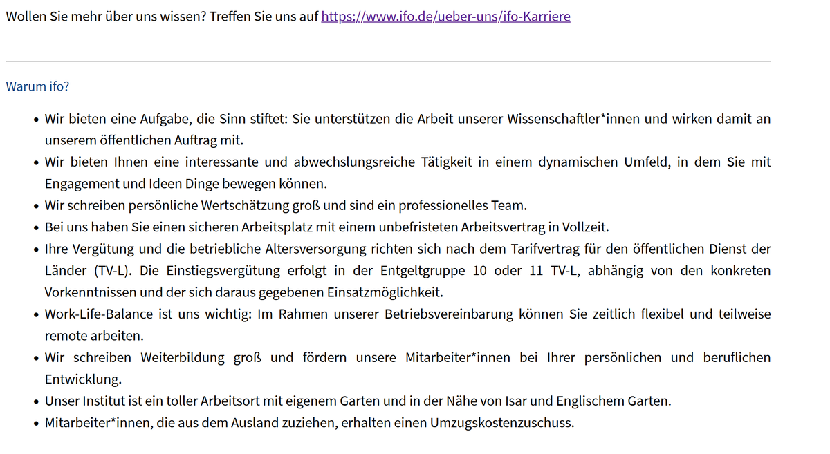 APeichl's tweet photo. Pls RT: #Stellenanzeige
Fachreferent (w/m/d) im Bereich Industrie und für die Personalleiterumfrage in meinem Bereich
Mitarbeit an der Befragung zum @ifo_Institut #Geschäftsklimaindex sowie der HR Befragung zu spannenden und aktuellen Themen
https://t.co/beaUzvJPfg https://t.co/vaXq4c77Tz