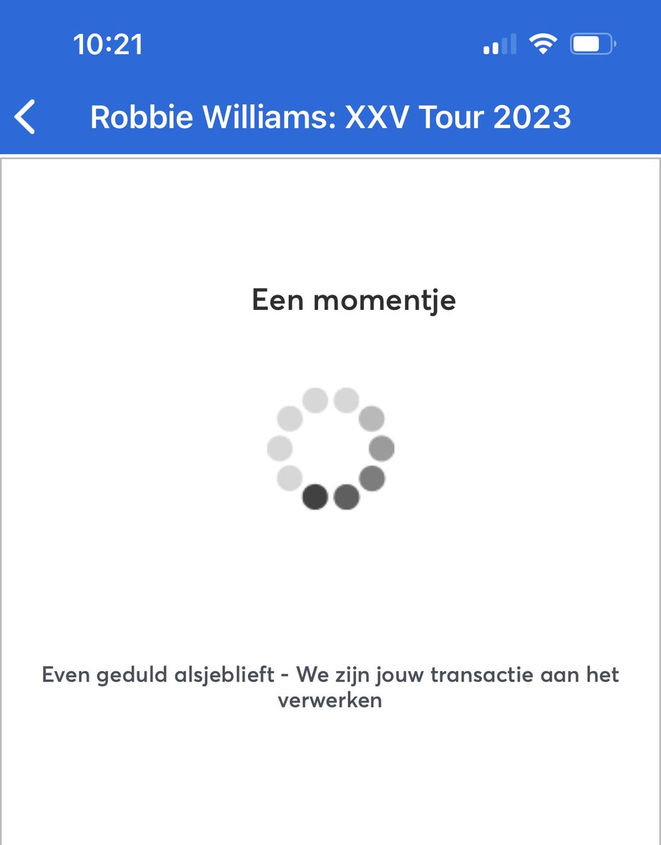Michaploeger's tweet photo. #ticketmaster al 20 minuten aan het wachten dat de transactie verwerkt wordt. Het bedrag is wel afgeschreven 😳 https://t.co/mEemuwTUmV