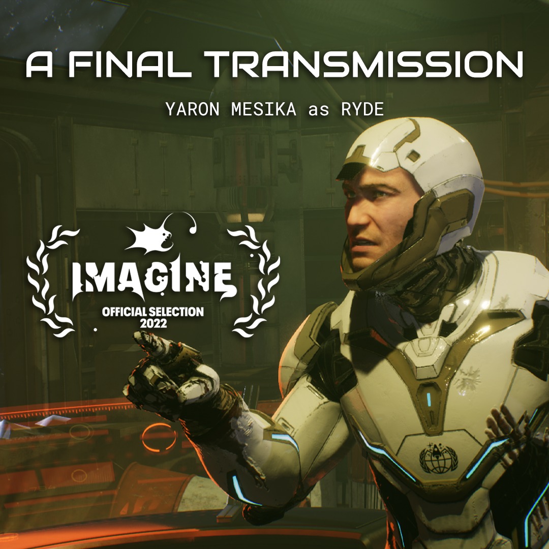 Thrilled to announce that our #Pcap short #AFinalTransmission got selected to première at #ImagineFilmFestival in Amsterdam.

So proud!😀
Directed by: #KellyKlingenberg
Written by: #JipKlompenhouwer
Produced by: <a href="/BuasGames/">BUasGames</a> 

#PerformanceCapture #Mocap #Actor #YaronMesika #film