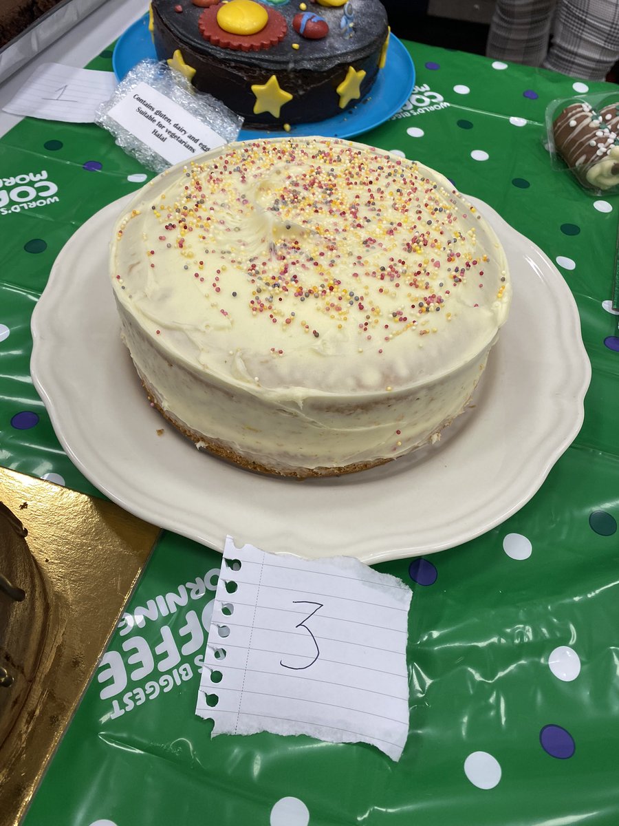MissMilesPsych's tweet photo. My contribution to Macmillan coffee morning at work. Ready to be judged for the teacher bake-off https://t.co/ruzyVNkPDD