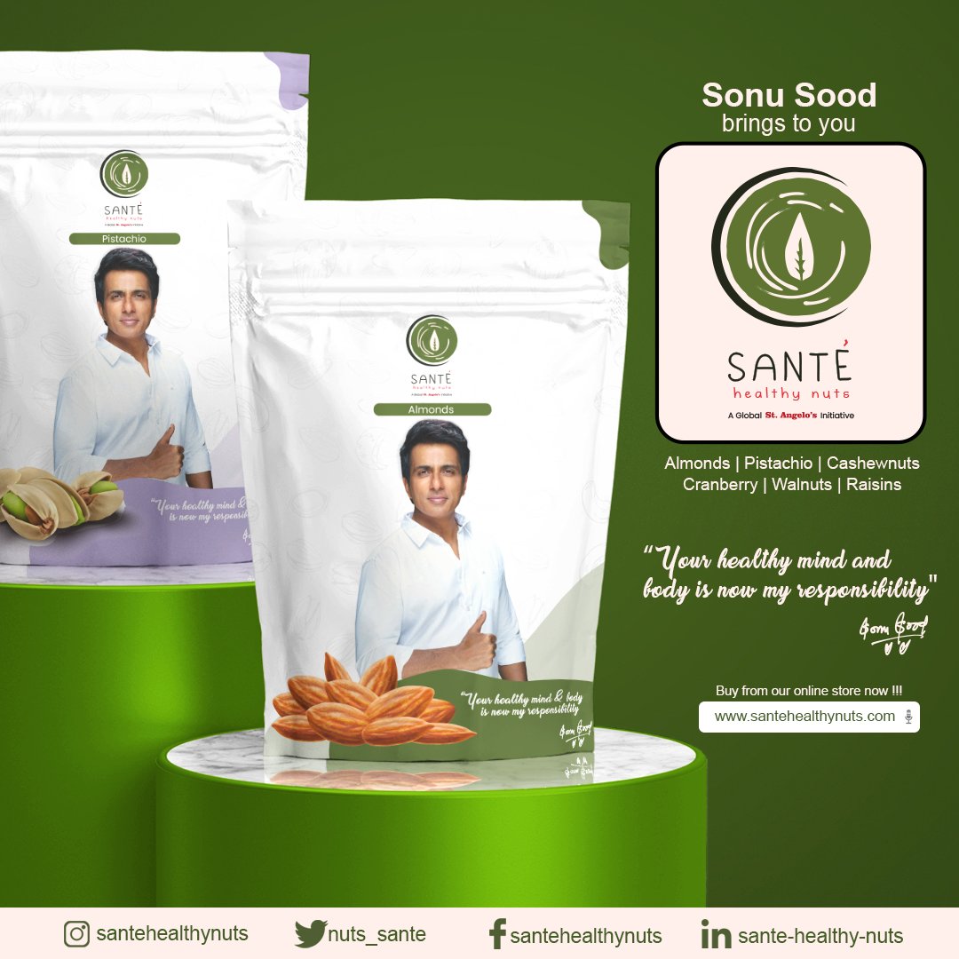 nuts_sante's tweet photo. The Sante healthy nuts recipe is made with only 5 ingredients, and theyโre all nuts!
Also, recommended by our favorite @SonuSood
Visit https://t.co/kQpskqNzjc and order now !!
#santespacuisine #santehealthynuts #nuts #sante #sonusood #nuts4nuts #nutsandseeds #fitness https://t.co/7tyz3AARYx