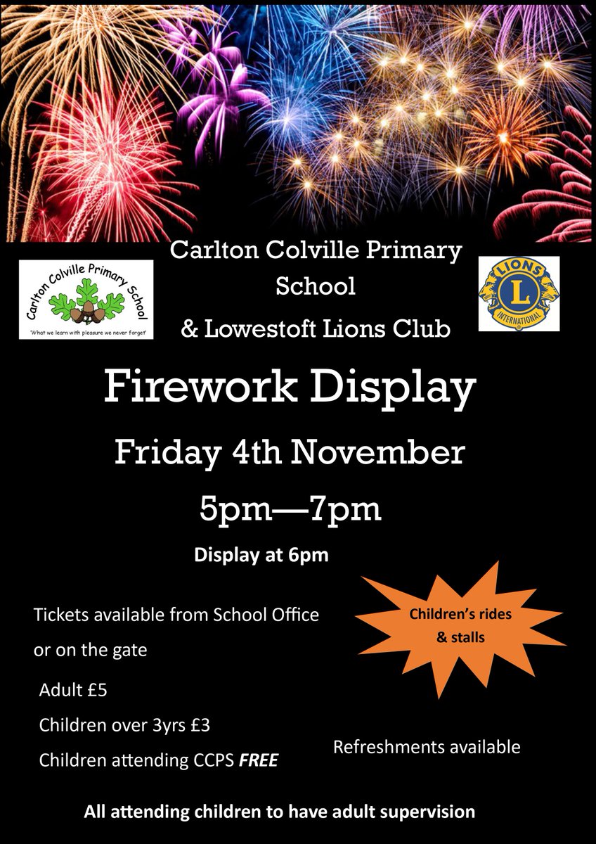 Due to popular demand our community firework display is back again this year. See you there!