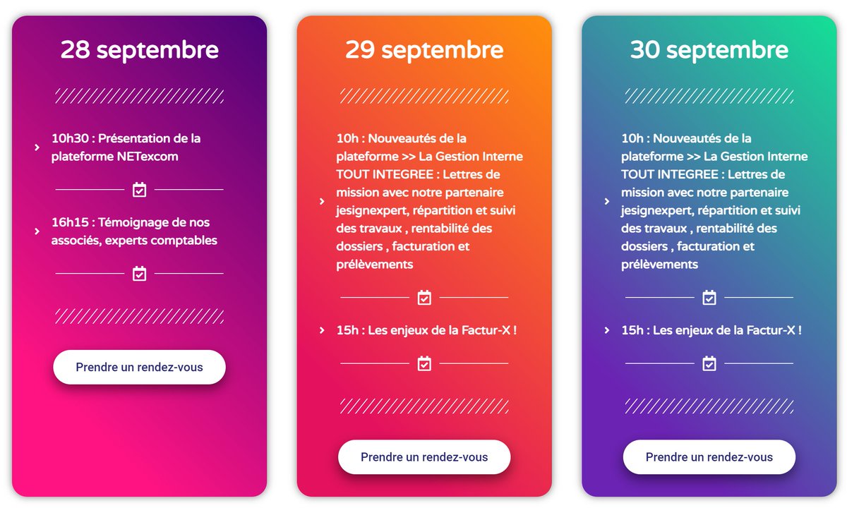 Netexcom_Offici's tweet photo. Toute l équipe de NETexcom est enthousiaste à l idée de vous rencontrer sur notre Stand P267 ! Découvrez notre planning ! #ExpertComptable #CongresOEC #NumExCom #CSOEC #CNOEC https://t.co/P1dExZ1I4A