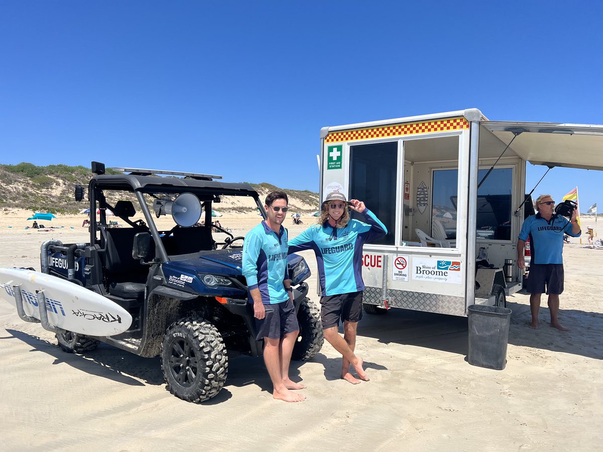 Apolalifeguards's tweet photo. Broome Lifeguards keeping an eye on the infamous camels on Cable Beach whilst keeping beach users in and around the water safe. 

The team in Broome are wrapping up another successful 2022  at the end of October and look forward to seeing you again in April 2023 https://t.co/tRLcDsYg3P