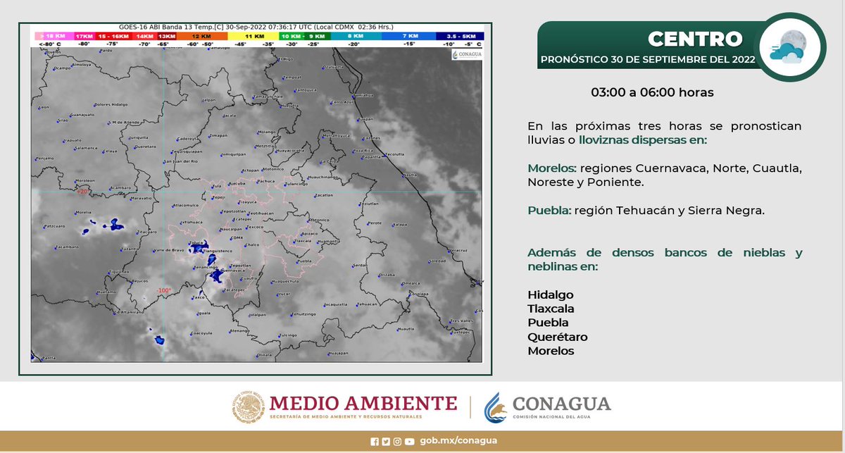 El #Pronóstico para el centro del país, #EdoMéx y #CDMX