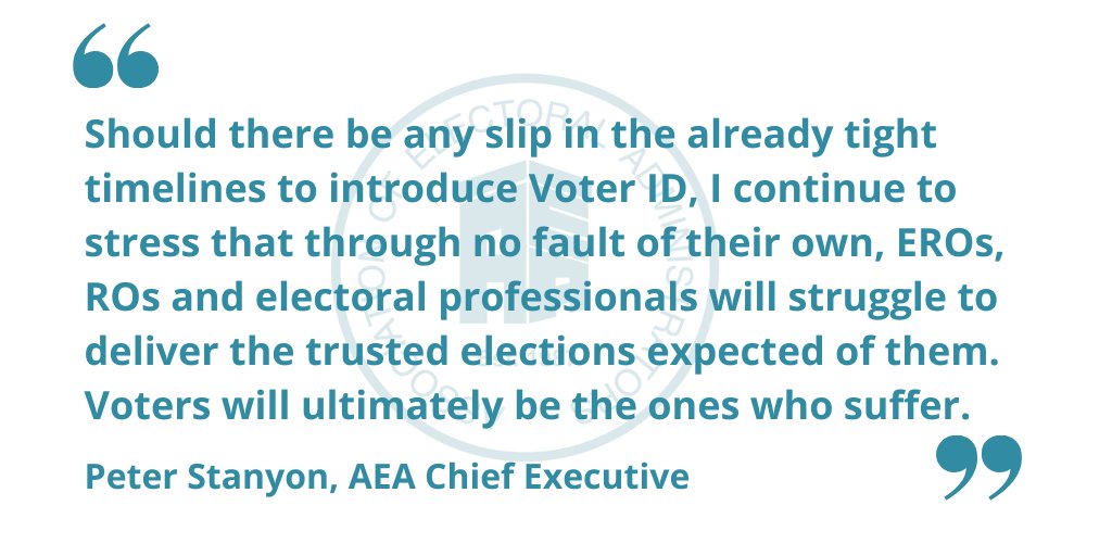 AEA_Elections's tweet photo. We've written to @Andrew4Pendle new Parliamentary Under Secretary of State with responsibility for @luhc  Electoral Integrity Programme about ongoing concerns around tight timescales for introducing #VoterID for May 2023: https://t.co/oXsTSewVFd https://t.co/ttbFoypWVo