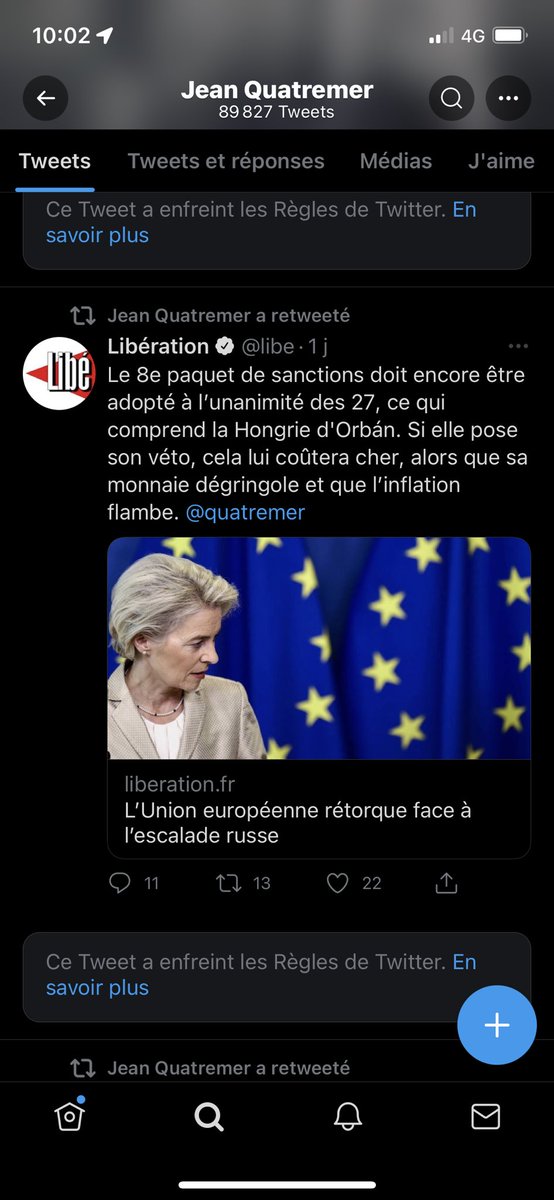 CommissionEUR's tweet photo. Ca fait plaisir à voir: non seulement ce tweet a été supprimé, mais son compte a été suspendu. Le wokisme vaincra et @sandrousseau est son messi! https://t.co/mR8ZLNKLan