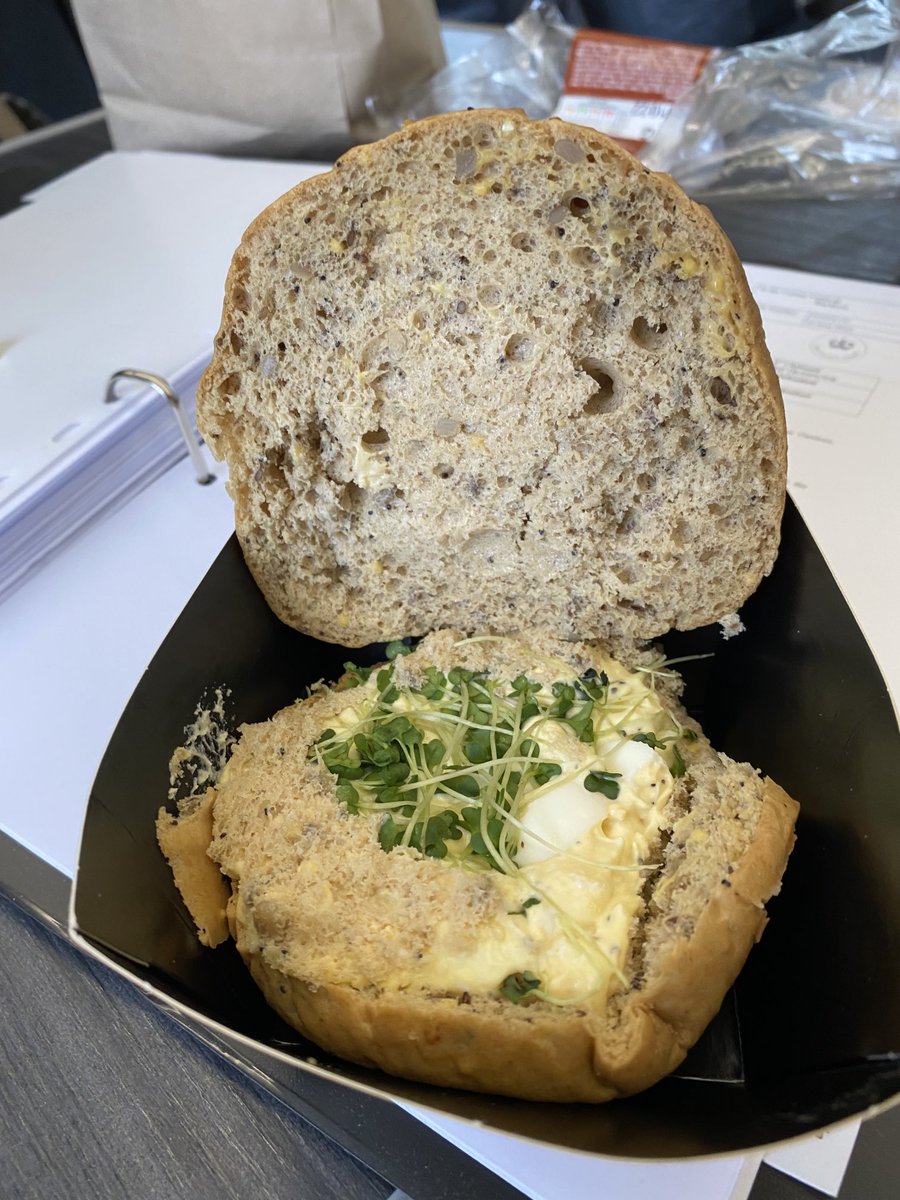 stemenik's tweet photo. First class (I don’t think so) on GWR to Cardiff and this is the quality of the complimentary egg and cress sandwich. Pretty appalling #GWR https://t.co/kqzx0N4buK
