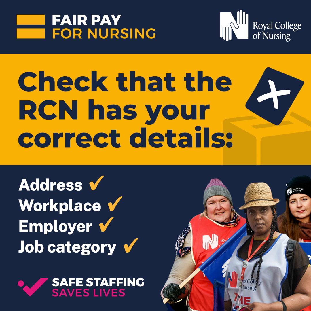 Only 6 days to go before the strike ballot opens...are you ballot ready? 

Check below to see if the following details we hold for you are up to date:

✔️Home address
✔️Employer details
✔️ Workplace
✔️Job title

bit.ly/3n9h9Z1