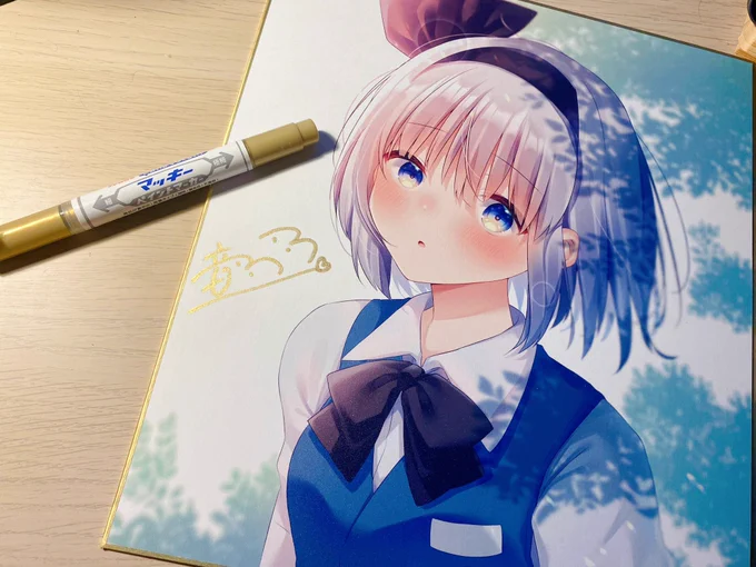 ノベルティの色紙届きました!!紅楼夢、秋例で先着でお渡し予定です本っ当に綺麗に印刷されててめちゃ感動してます…!是非手に入れて欲しい!!写真みたいな感じでサインが入ります〜 