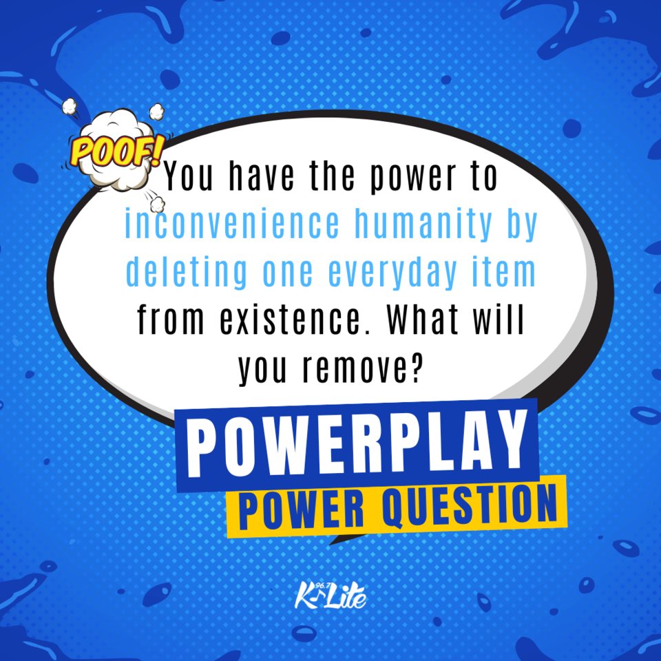 klite967fm's tweet photo. You wished for it, now the weekend is here! 🙌🏼
Join Riley for a smashin'-good time on #PowerPlay with absolutely EPIC songs (and brand new #HOTICE picks!) 'til 7 PM! 🤘🏼🎶
Go on, answer our #PowerQuestion—be as evil as you can! 😈 https://t.co/OvIZsC5cpK