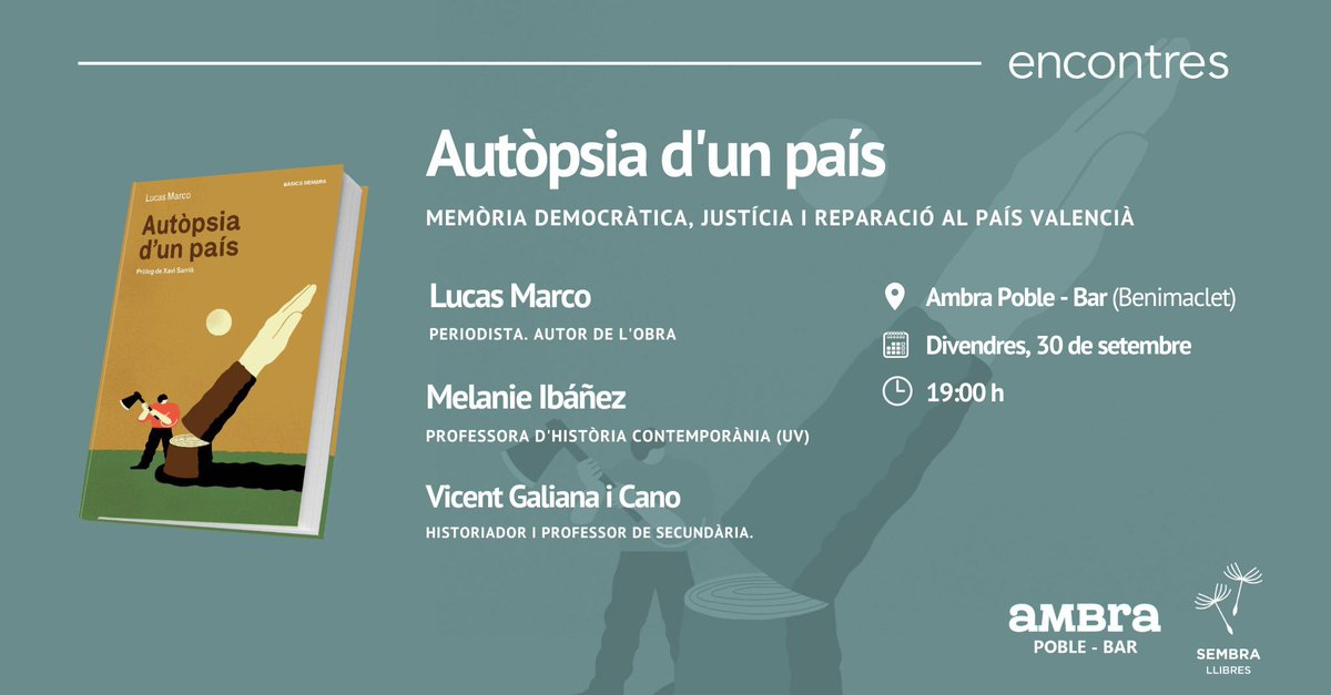 Joan Canela (@joancanela) on Twitter photo Aquesta vesprada <a href="/lucas_marco/">Lucas Marco</a> presenta el seu nou llibre a Benimaclet, i la veritat és que té una pintassa... Aquesta vesprada <a href="/lucas_marco/">Lucas Marco</a> presenta el seu nou llibre a Benimaclet, i la veritat és que té una pintassa...