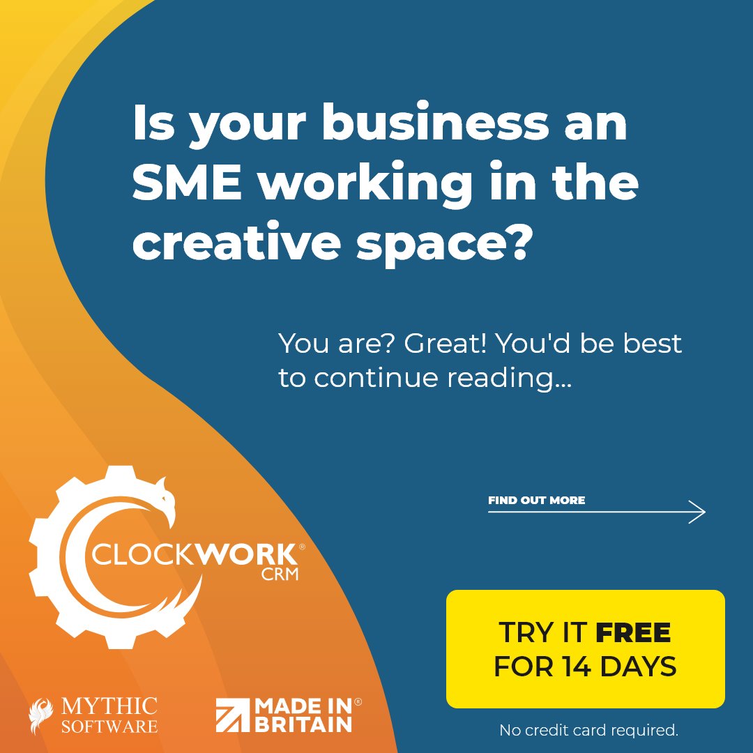 ClockworkCRM's tweet photo. Are you a creative SME that's paying over the odds for your CRM system? 💰😱

Clockwork CRM can help you, let us show you the features it has to offer - book your free demo today: https://t.co/cyiHmjk1iU

#freedemo #crm #projectmanagement #marketing #clockworkcrm #mythicsoftware https://t.co/Ub9iqYdYRl