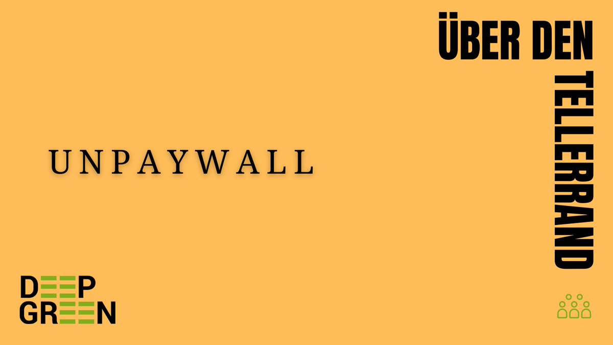 oa_DeepGreen's tweet photo. Mit der Browser-Extension @unpaywall werden kostenlose alternative Zugänge zu einem ansonsten kostenpflichtigen Zeitschriftenartikel angezeigt. Das ist legal 👮‍♀️👍, da auf frei zugängliche Versionen des Artikels verlinkt wird, die z.B. in einem Repositorium archiviert wurden. https://t.co/7INVYi9VKW