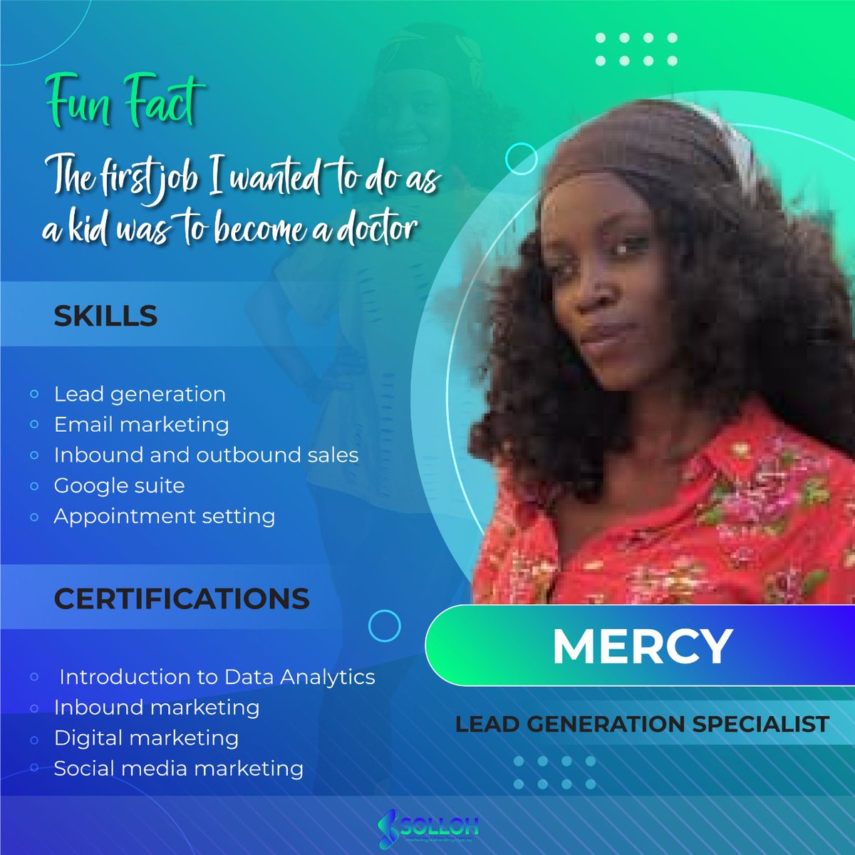 SOLLOHinc's tweet photo. Meet Our Team Member ⭐Mercy

*Send a  direct message here or private message us to schedule a complimentary consult call.

#content #contentcreation #contentstrategy #internetmarketing #marketing #content https://t.co/JMrjh5wuI9