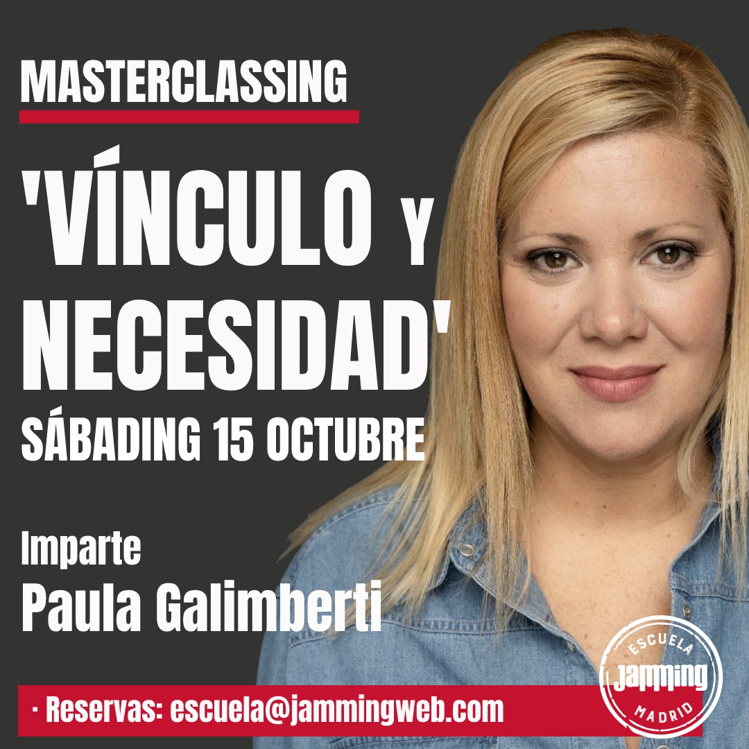 MASTERCLASSING imprescindible con <a href="/GalimbertiPaula/">Paula Galimberti</a> en 📍Madrid.

"Trabajaremos en profundidad los vínculos y la necesidades que son vitales para contar una buena historia"

📮 escuela@jammingweb.com 
👉🏼 jammingweb.com/vinculo-y-nece…