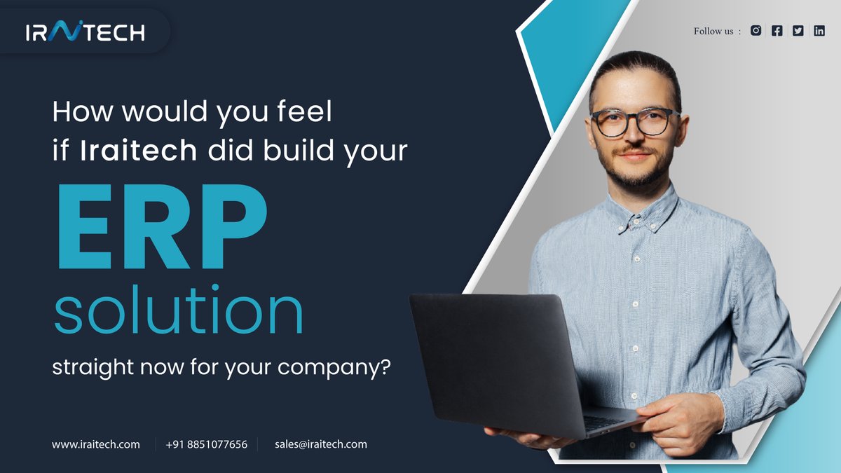 Iraitechteam's tweet photo. Enterprise resource planning, or #ERP, is a category of software that aids in managing your business in the best way possible. It streamlines the process of managing your staff to the greatest extent possible.However, not all of #ERPsoftware you find online will be useful to you! https://t.co/s3YqY6MgpV