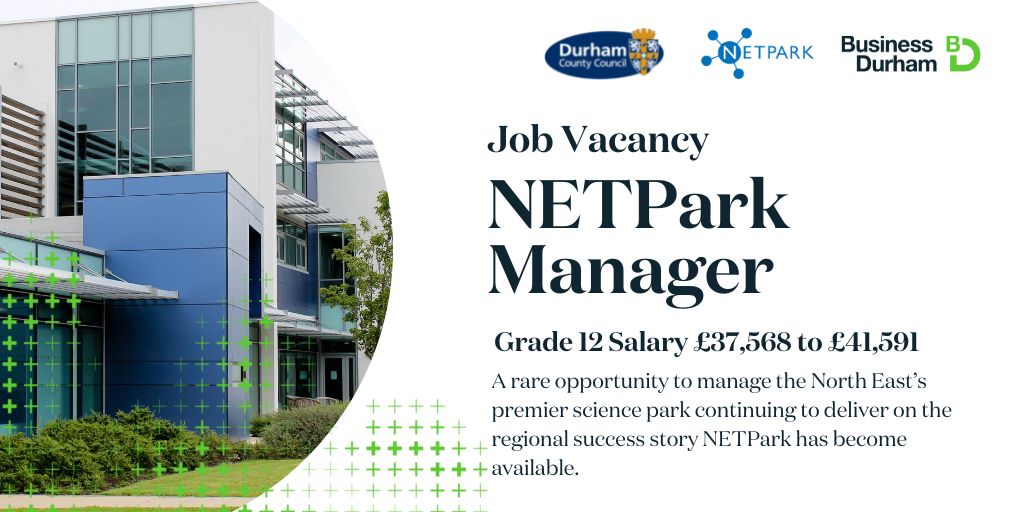 ✅ JOB VACANCY - SCIENCE PARK MANAGER – NETPARK An exciting opportunity has arisen for a NETPark Manager who will actively manage and be responsible for the day-to-day operation of NETPark, the region’s premier science park. 👉 businessdurham.co.uk/about-business…