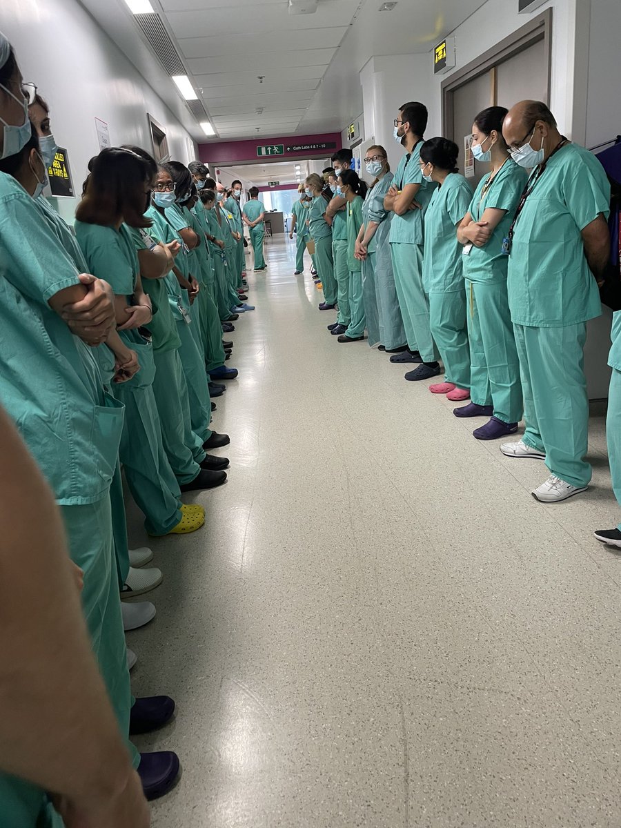 Hannah Crane (@han_crane) on Twitter photo Height of the #CostOfLivingCrises & <a href="/NHSBartsHealth/">Barts Health</a> have given less than 2 weeks’ notice to cutting ALL Bank Pay for nurses/rads/physiologists by £10 an hour from Monday. Staff from our 10 Cath Labs United in protest of this. <a href="/mdstbarts/">Charles Knight OBE</a> <a href="/ERowland_Barts/">Edward Rowland</a> @BartsHospital @BartsCSM Height of the #CostOfLivingCrises & <a href="/NHSBartsHealth/">Barts Health</a> have given less than 2 weeks’ notice to cutting ALL Bank Pay for nurses/rads/physiologists by £10 an hour from Monday. Staff from our 10 Cath Labs United in protest of this. <a href="/mdstbarts/">Charles Knight OBE</a> <a href="/ERowland_Barts/">Edward Rowland</a> @BartsHospital @BartsCSM