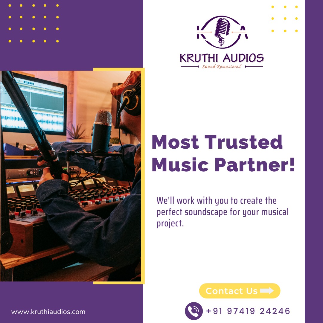 KruthiAudios's tweet photo. We work with you to create the perfect soundscape for your musical project. We will happy to be your music partner!
Contact Us At +91 97419 24246, To Book Your Recording Session With Us!
#musicproduction #musicrecording  #KruthiAudios https://t.co/yld3Z2iLGq