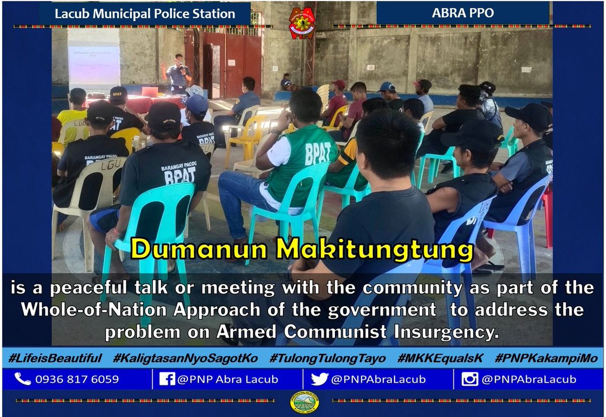 PNPAbraLacub's tweet photo. #DumanunMakitungtung
#PROCORCares
#talktous https://t.co/9He8CdzYnc