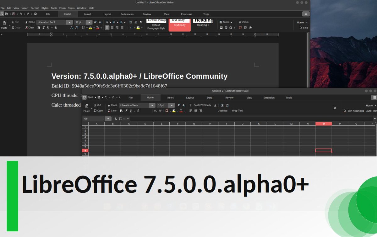 LibreofficeS's tweet image. Do you want to see how LibreOffice 7.5 alpha is looking? See this video very soon...
youtu.be/7JunDpRKQZg