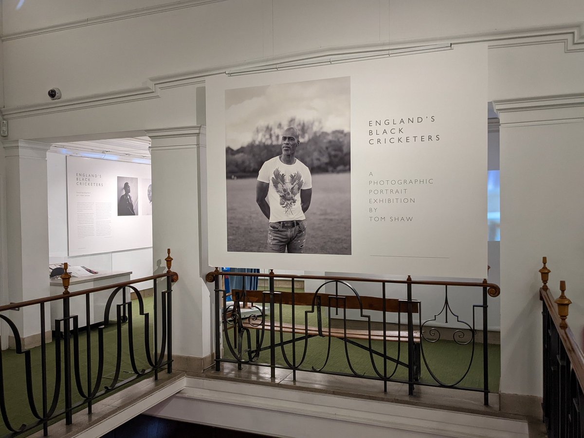 archivist_al's tweet photo. On National Sporting Heritage Day we are proud to launch our England's Black Cricketers exhibition featuring the portraits of Tom Shaw, objects from the players, highlights of Skys You Guys Are History &amp; portraits of the next generation @sportinghistory #NSHD2022 @HomeOfCricket https://t.co/yyp6tgKJ4v