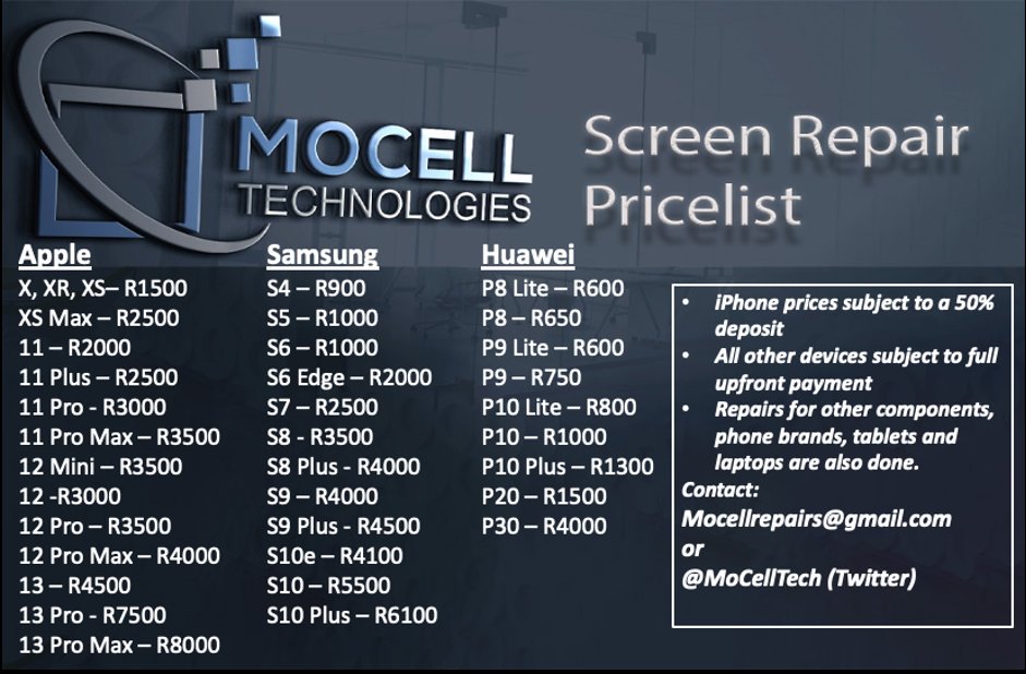 MoCellTech's tweet image. Back again with another price adjustment. iPhone as usual, with more models added to the list.