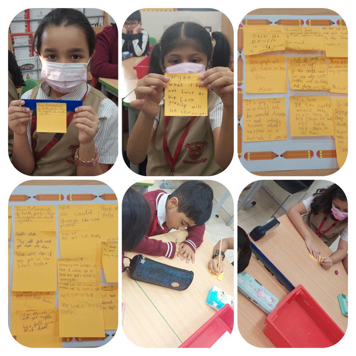 Students brainstorming themselves by answering  'What If' questions...
#Scienceweek 
<a href="/gemsnms_alkhail/">GEMS NMS Alkhail</a> Wonders!! What if earth was twice as big?
<a href="/Susanna_Porob/">Susanna Porob</a> 
<a href="/Fatima_Martin/">Fatima Martin</a>
<a href="/JishaGeorge15/">Jisha George</a>