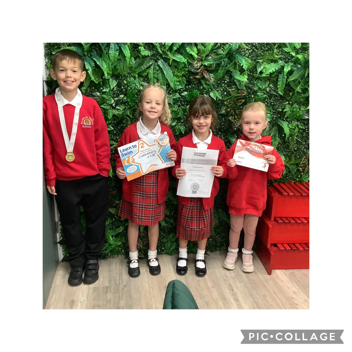 MillbrookWigan_'s tweet photo. A few ‘out of school’ awards brought in by the children this week, rugby, swimming, dance and a mathletics secretly sneaking in there! #mbpe #sportforfun #resilience https://t.co/3ZxWu04wOe