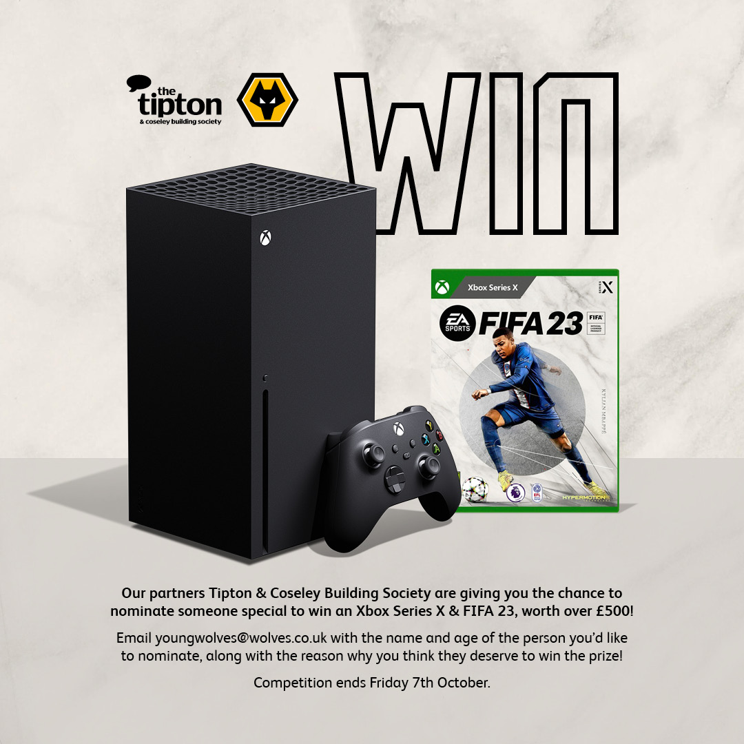 It's #FIFA23 release day! 🎮

Our partners <a href="/TiptonCoseleyBS/">Tipton & Coseley Building Society</a> are giving you the chance to nominate someone special to win an Xbox Series X &amp; FIFA 23, worth over £500! 😮

See photo below for details on how to enter 👇

Competition closes Friday 7th October ⚽️