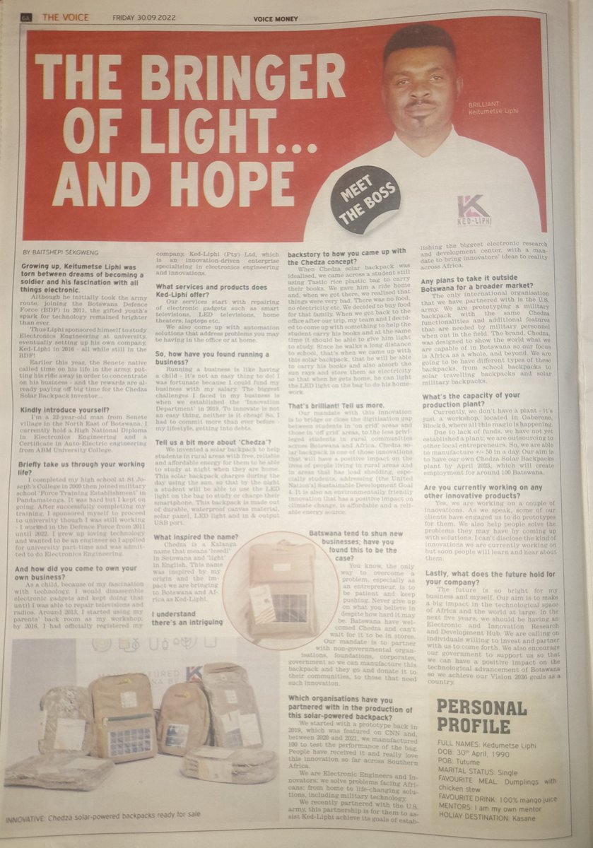 HAPPY 56TH INDEPENDENCE TO YOU ALL!!!!
Go grab Today's <a href="/TheVoiceBW/">The Voice Newspaper</a> and Read on how "We" <a href="/KedLiphiBw/">KED-LIPHIBW</a> was Established, our Visions &amp; Missions for BATSWANA and AFRICANS.
#KedLiphiBw
#PushaBW
linkedin.com/company/ked-li…
facebook.com/KedLip/
kedliphi.co.bw