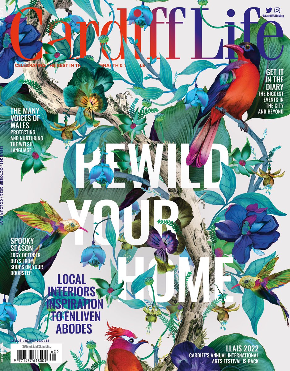 Happy new issue day! It’s our autumn interiors issue 🌺 
 
On the cover: Rain Forest wallpaper from Osborne &amp; Little 🌱

Read it online: issuu.com/mediaclash/doc…

#cardiff