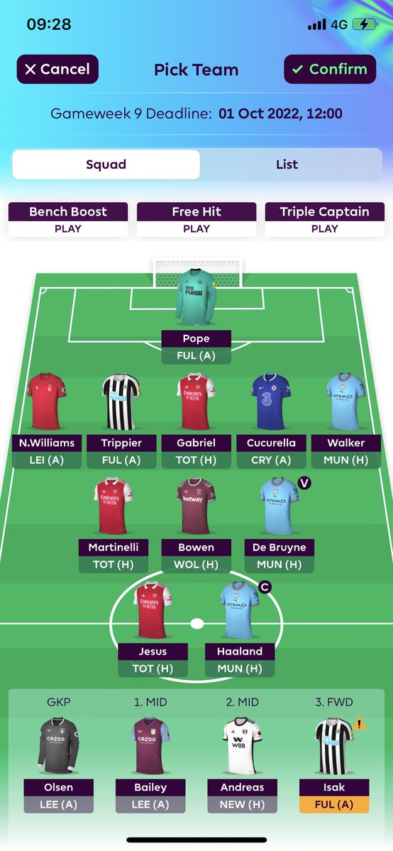 oscarliljeroth's tweet photo. @fantasypl_dobb Tips mottages!
Värt att dra wc eller sitta kallt någon omgång till?
1 fritt byte, 4,6 på banken 💰 #FPLSverige https://t.co/u1cKi4fWM9