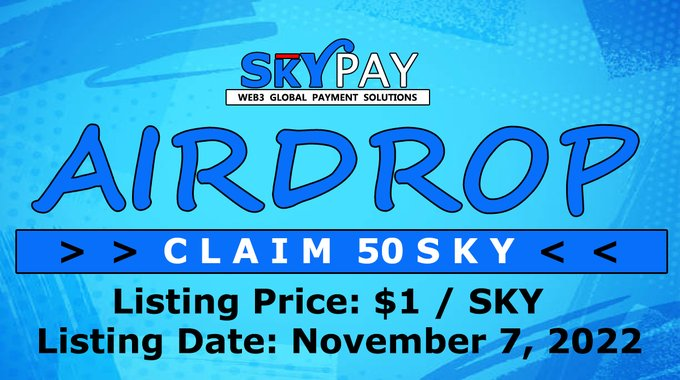 cryptosy5's tweet photo. #Airdrop #SKY #SKYPAY #BSC #BinanceSmartChain #Presale #ICOV https://t.co/7ma5YE3Blo